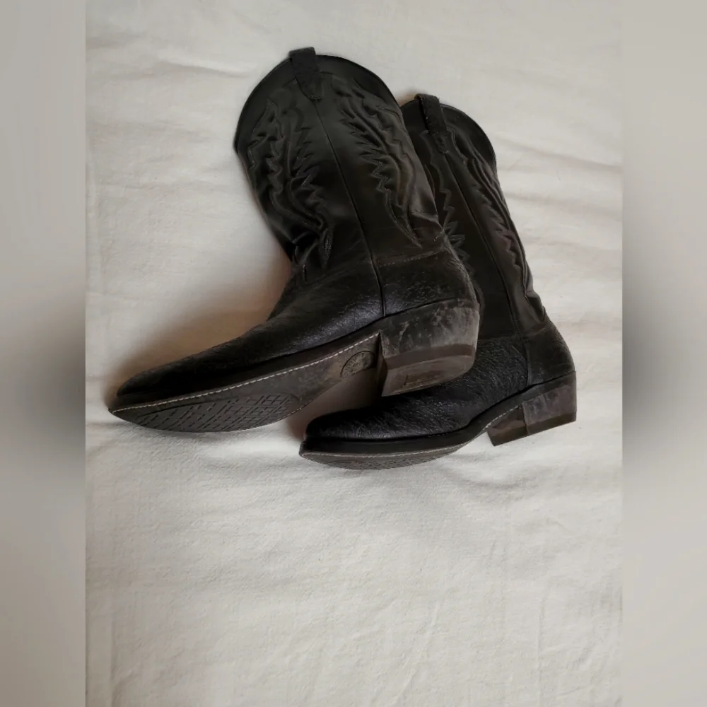 Vintage Silverado Leather Western Boots Men's Size 9B Made In USA Classic